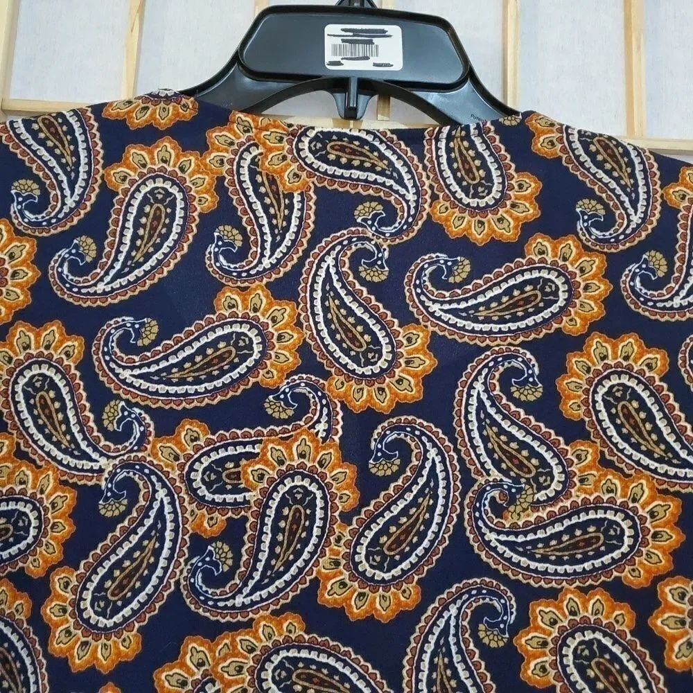 Kim Rogers Paisley Offset Hem Blouse Small - Picture 8 of 8
